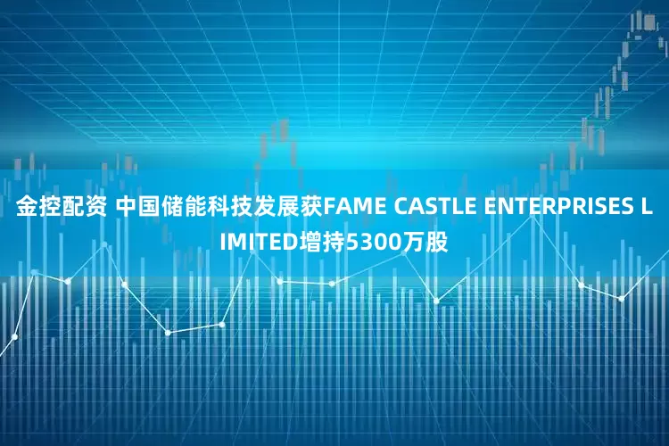 金控配资 中国储能科技发展获FAME CASTLE ENTERPRISES LIMITED增持5300万股