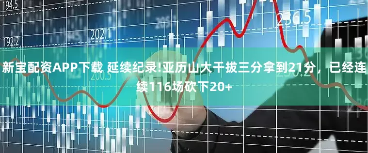 新宝配资APP下载 延续纪录!亚历山大干拔三分拿到21分，已经连续116场砍下20+